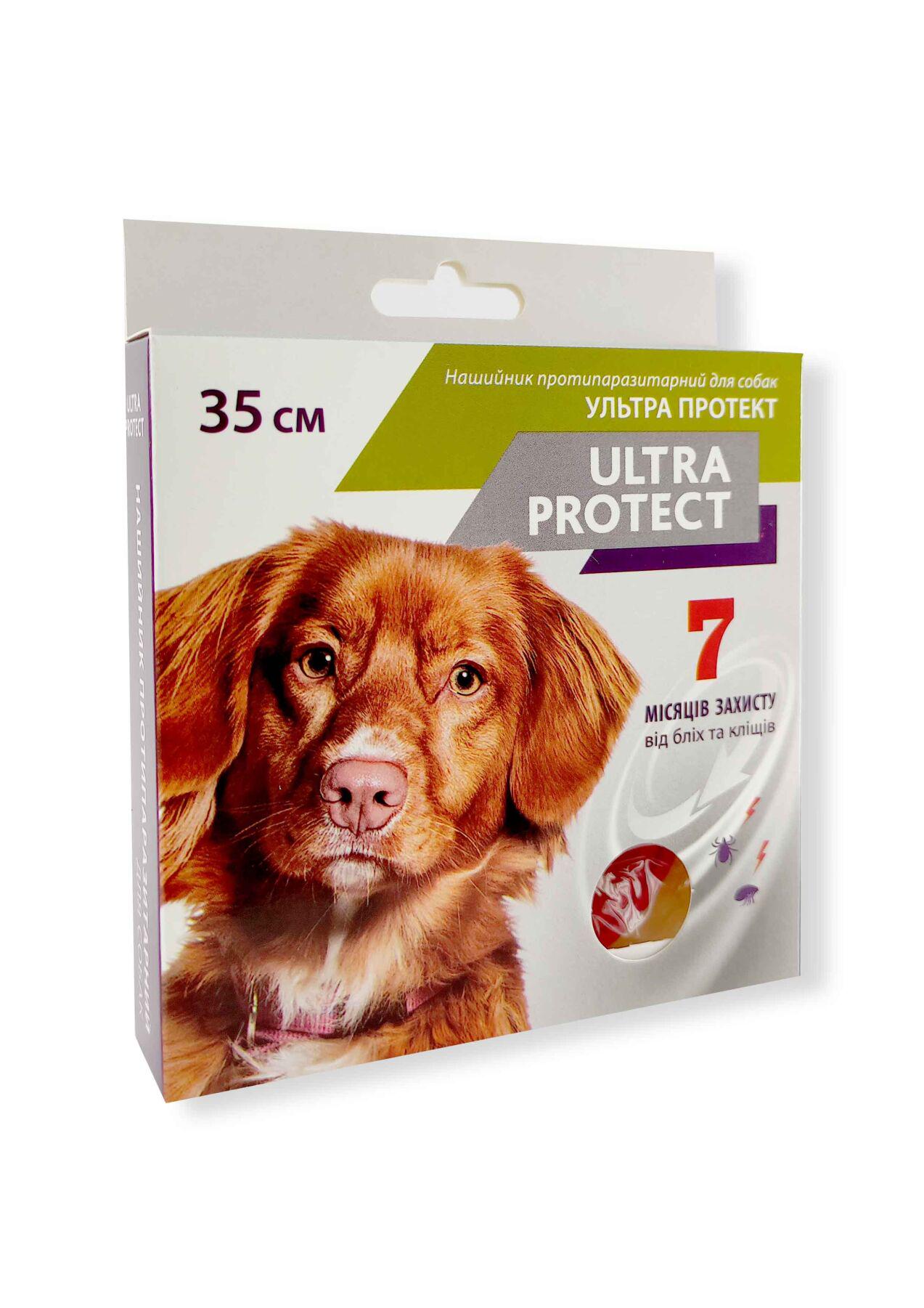 Противопаразитарный ошейник для собак Ultra Protect 35 см Красный (001322)
