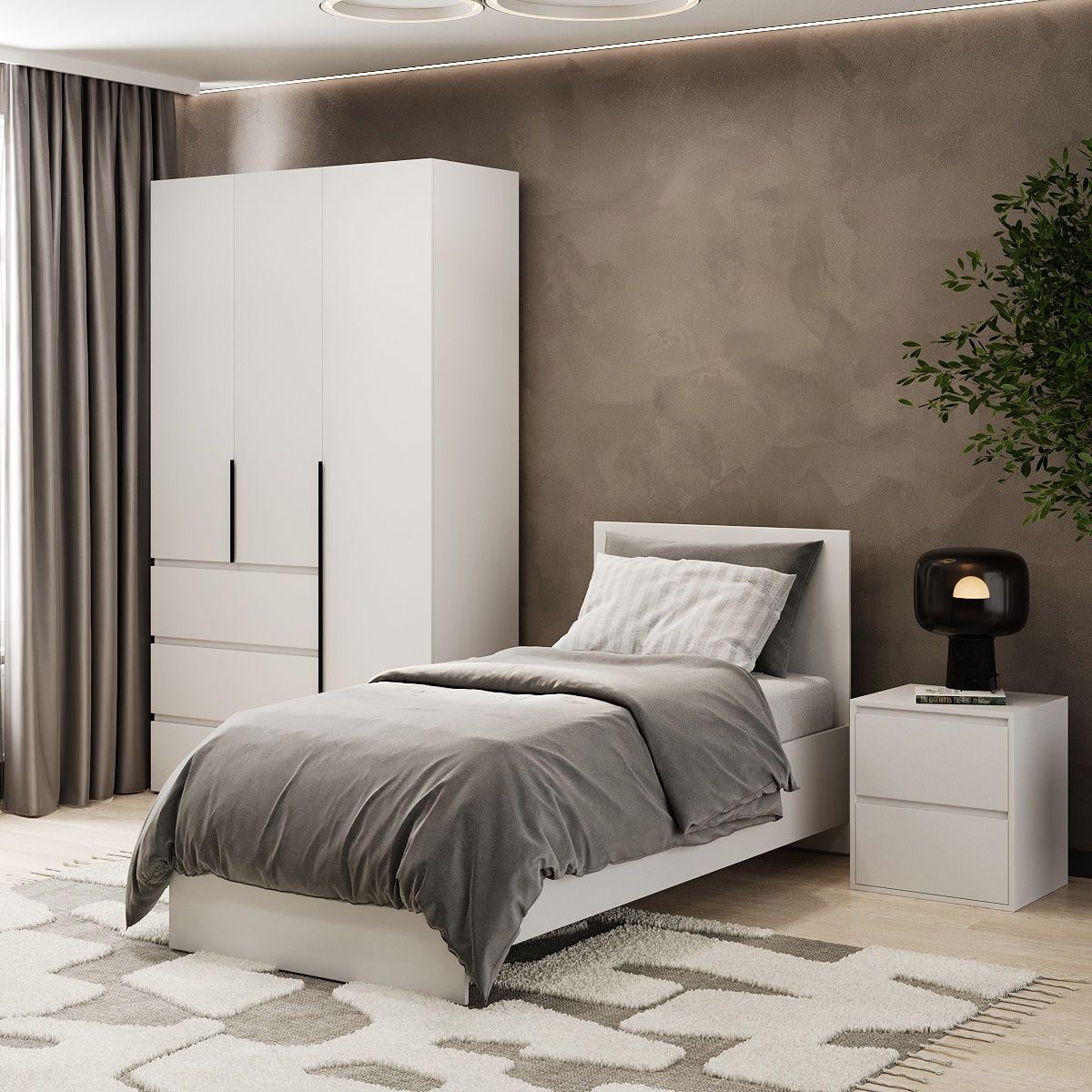 Кровать Art in Head 90x200 Light 932х401х2032 мм Белый бриллиант (LT16010000000)