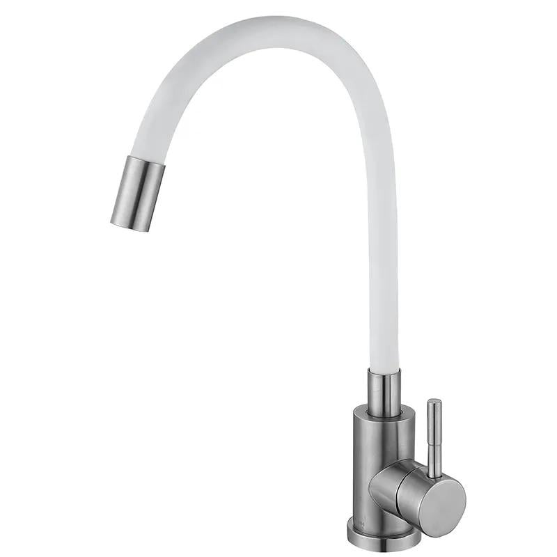 Смеситель для кухни Zerix LUX-011 Refl нержавеющая сталь White (ZX4877) Смеситель для кухни Zerix LUX-011 Refl нержавеющая сталь White (ZX4877)