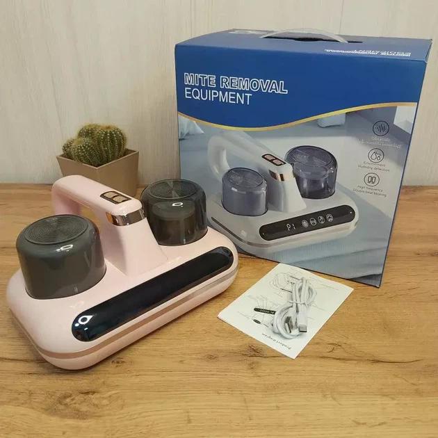 Очиститель беспроводной от клещей с ультрафиолетовой стерилизацией и HEPA фильтром трехскоростной Розовый (VEN-1176W/2)