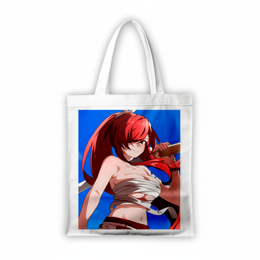 Сумка-шопер Fairy Tail Эльза из габардина Белый (6815)