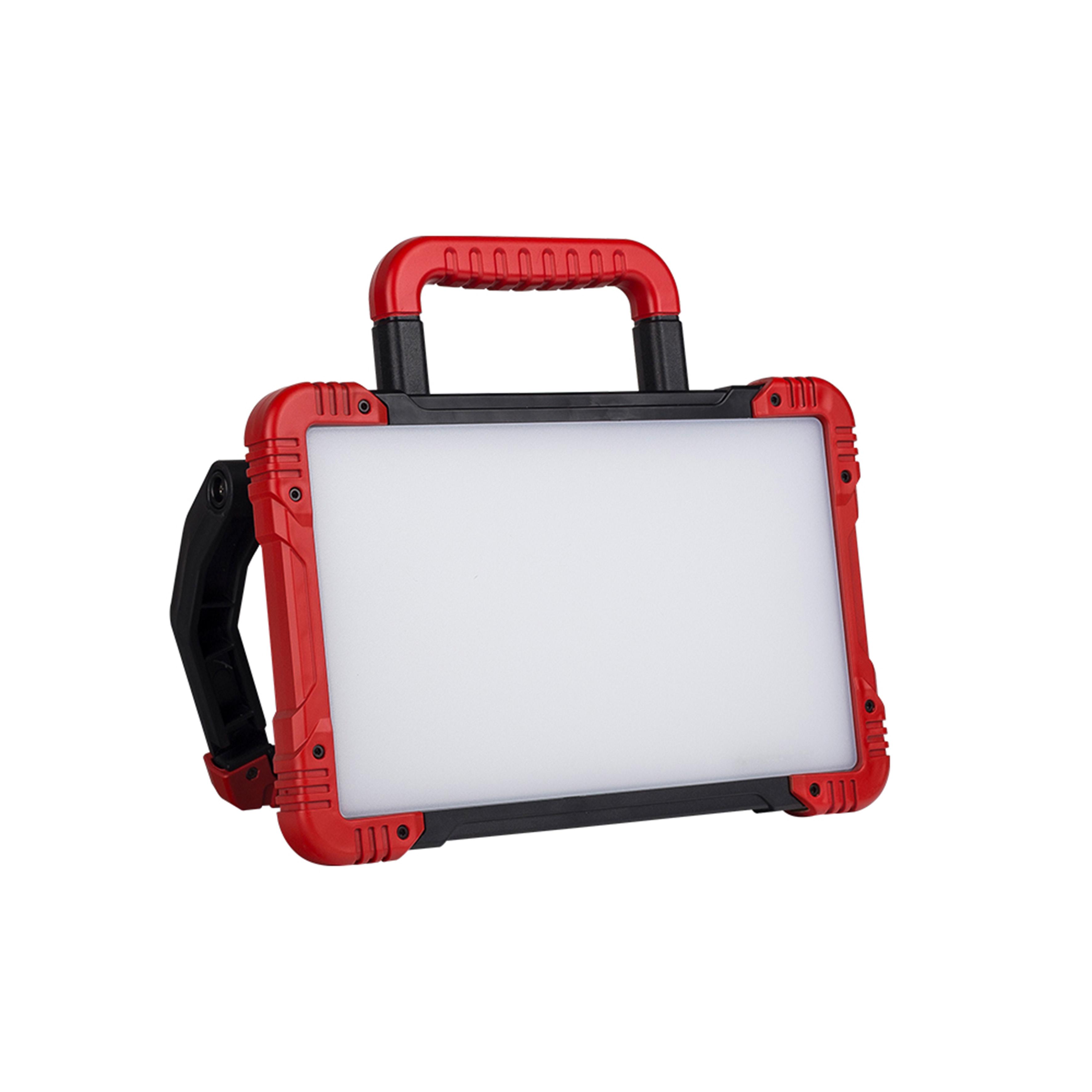 Прожектор світлодіодний переносний HOROZ ELECTRIC WORKSHOP-301 з розеткою вимикачем 30W 5000K Чорний з червоним