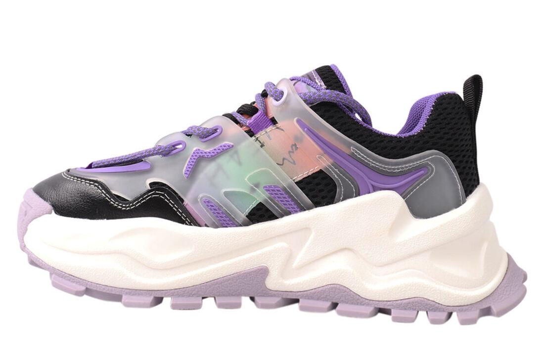 Кроссовки женские Li Fexpert из кожи на платформе на шнуровке р. 37 Разноцветный (580-21DK) - фото 2