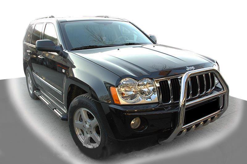 Кенгурятник QT007 CAN для Jeep Grand Cherokee WK 2004-2010 гг. нержавеющая сталь Хром Кенгурятник QT007 CAN для Jeep Grand Cherokee WK 2004-2010 гг. нержавеющая сталь Хром