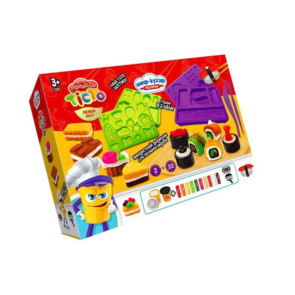 Креативна творчість тісто для ліплення Danko Toys Шеф-кухар TMD-17-01U…-04U з формами Ресторан Суші 1 (RLT33071s43695) Креативна творчість тісто для ліплення Danko Toys Шеф-кухар TMD-17-01U…-04U з формами Ресторан Суші 1 (RLT33071s43695)