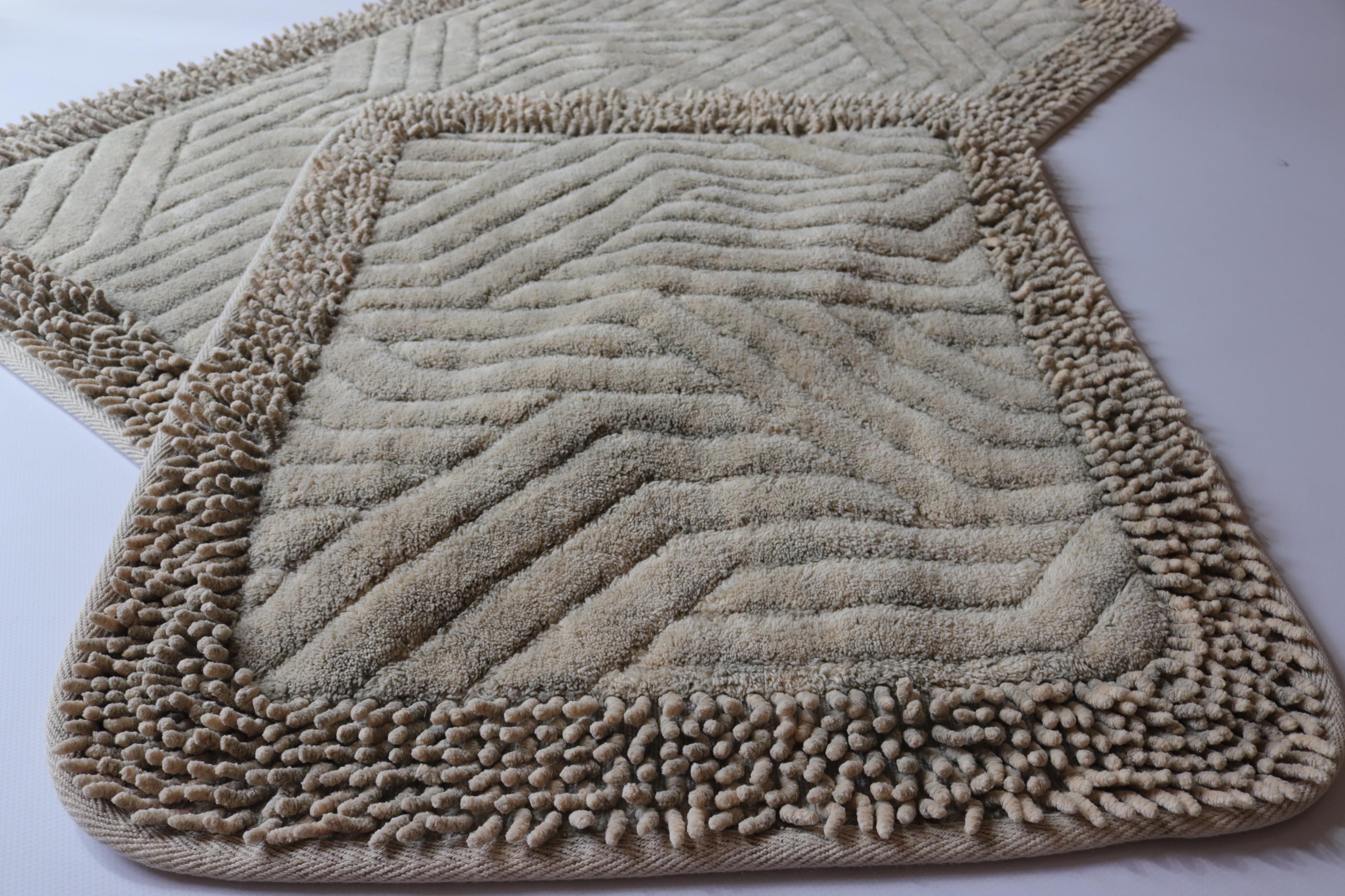 Набор ковриков Tropikhome Shaggy Plain хлопковых для ванной и туалета 60x100/50x60 см Mokko (1903/mokko) - фото 5