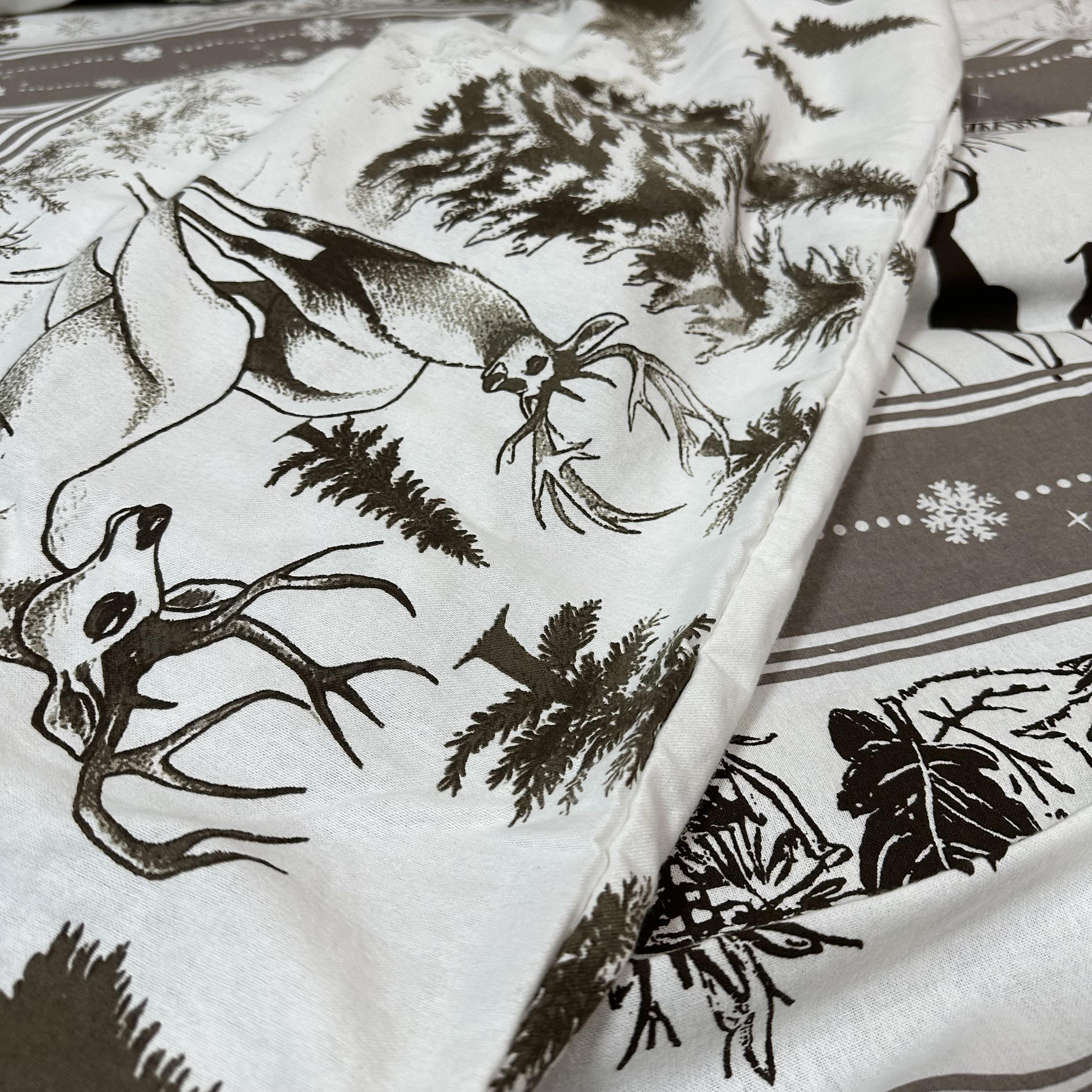 Комплект постільної білизни байкова Зимовий півтораспальний Сірий (байка 1-1) - фото 3 Комплект постільної білизни байкова Зимовий півтораспальний Сірий (байка 1-1) - фото 3