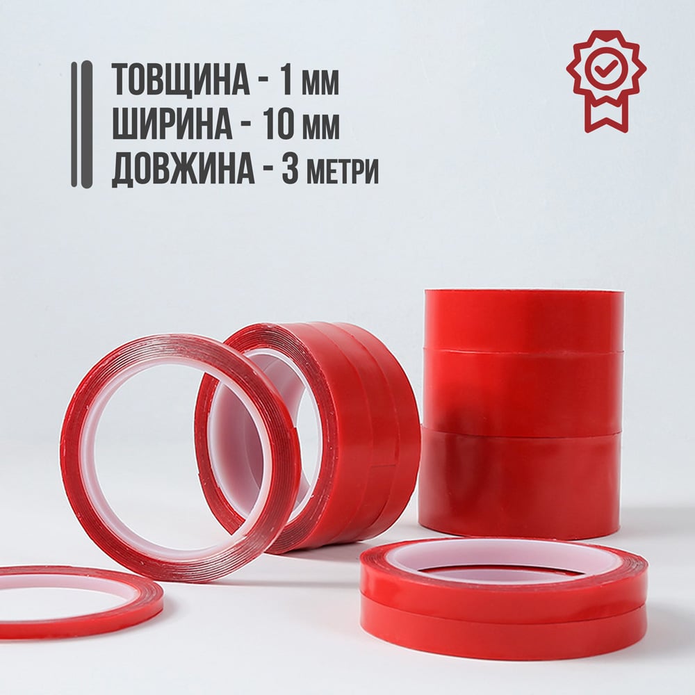 Лента клейкая Nano Tape двухсторонняя (1ммх1смх3м) (244217185) - фото 4