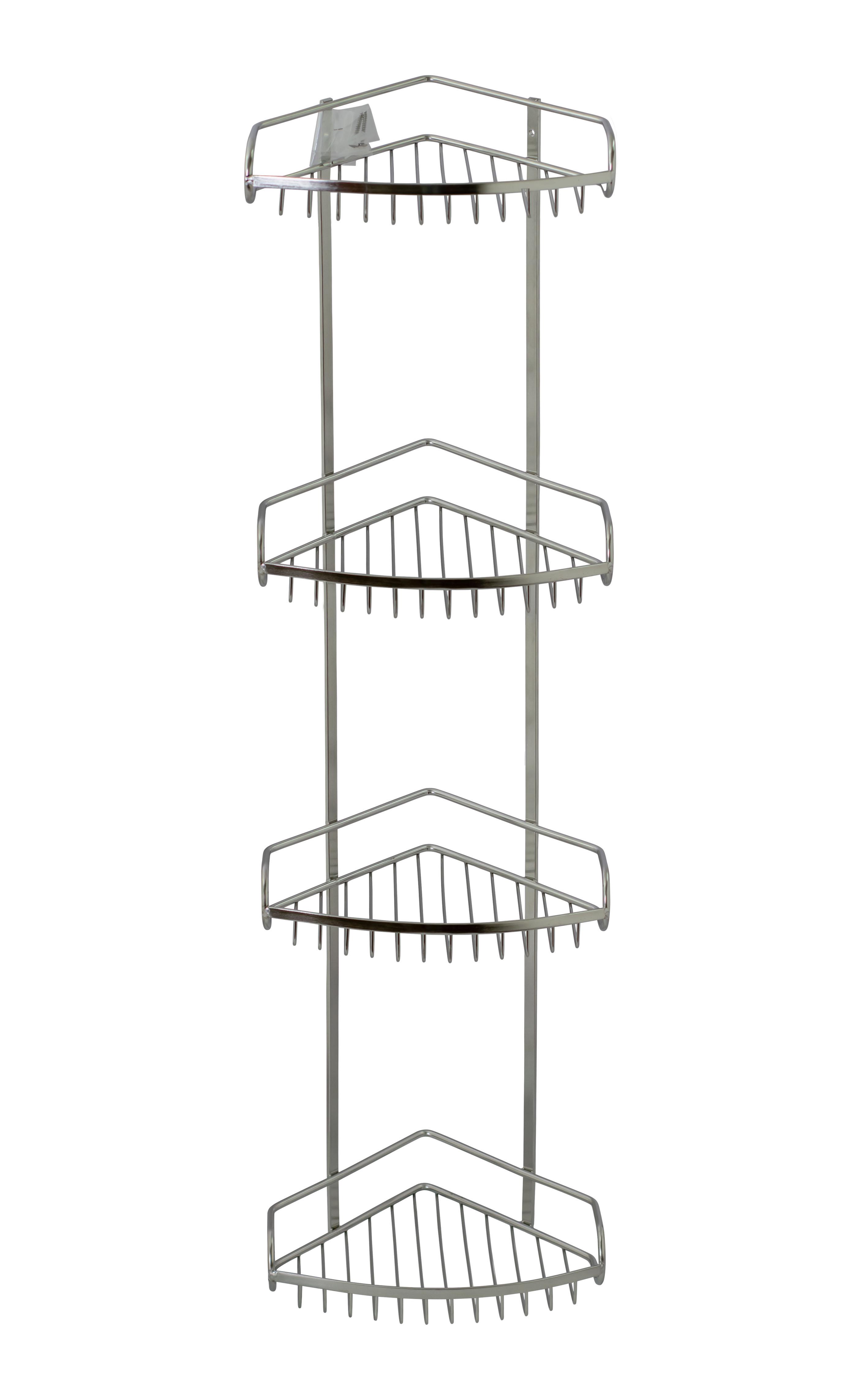 Полочка угловая 4-ярусная SS 92х19 см (42104)