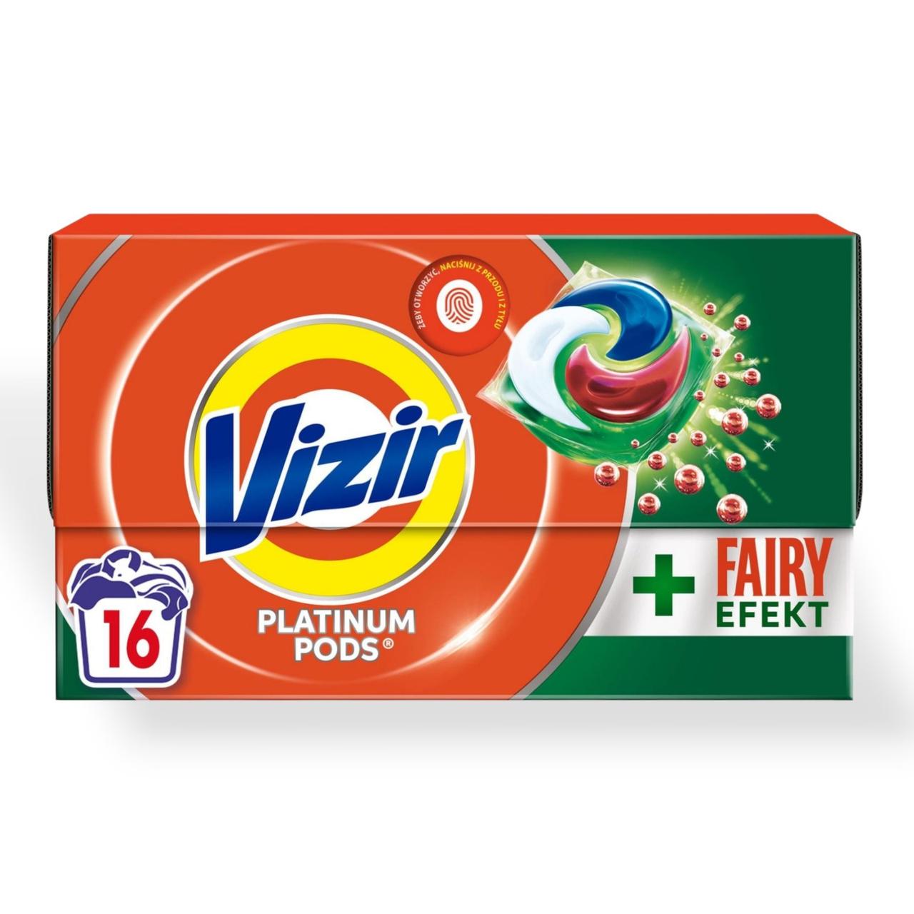 Капсулы гелевые Vizir Platinum Pods/Fairy Effect 16 шт.