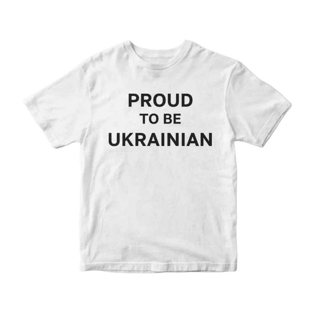 Футболка патриотическая Zerno PROUD TO BE UKRAINIAN XS Белый Футболка патриотическая Zerno PROUD TO BE UKRAINIAN XS Белый