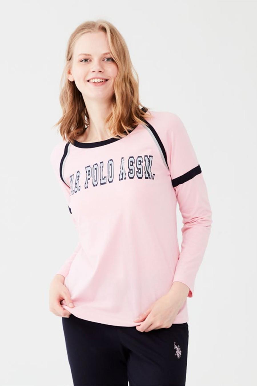 Комплект U.S. Polo ASSN джемпер/брюки р. 42/S Розовый (75331)