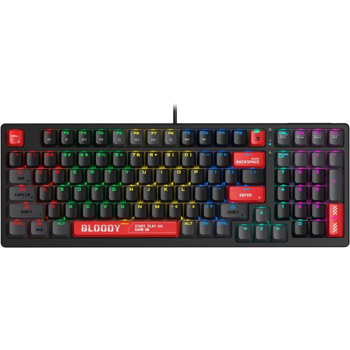 Клавиатура проводная A4Tech Bloody S98 механическая USB-A 98 клавиш Bloody BLMS Red Plus Black/Red