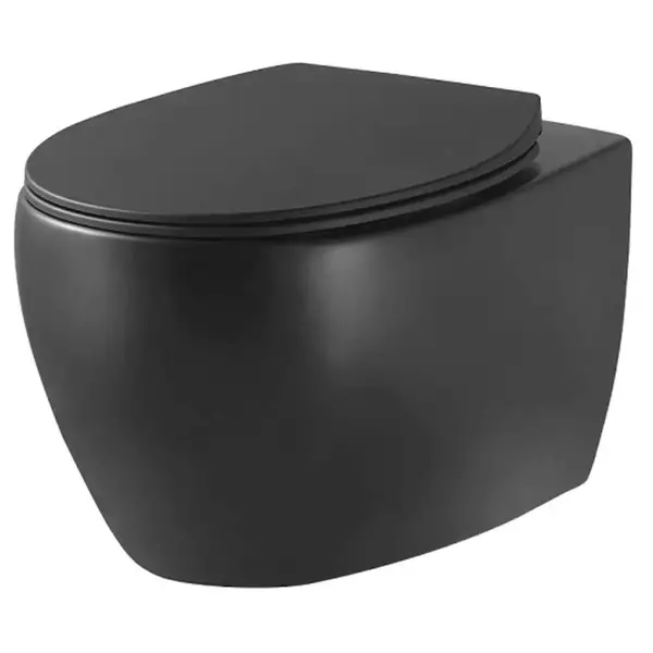 Унитаз подвесной Devit Acqua 3020155B безобедочный с сидением slim Soft-Close Quickfix (35041577)