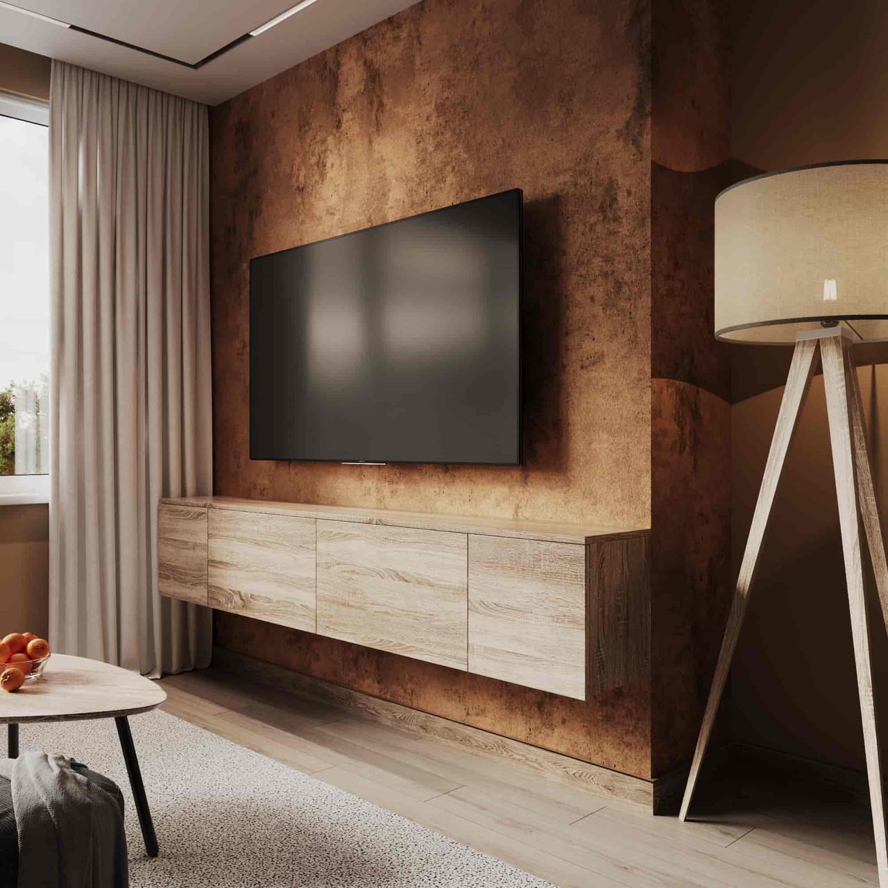 Тумба підвісна для ТВ Сойка 2200х300х400 мм Дуб сонома (28424710)