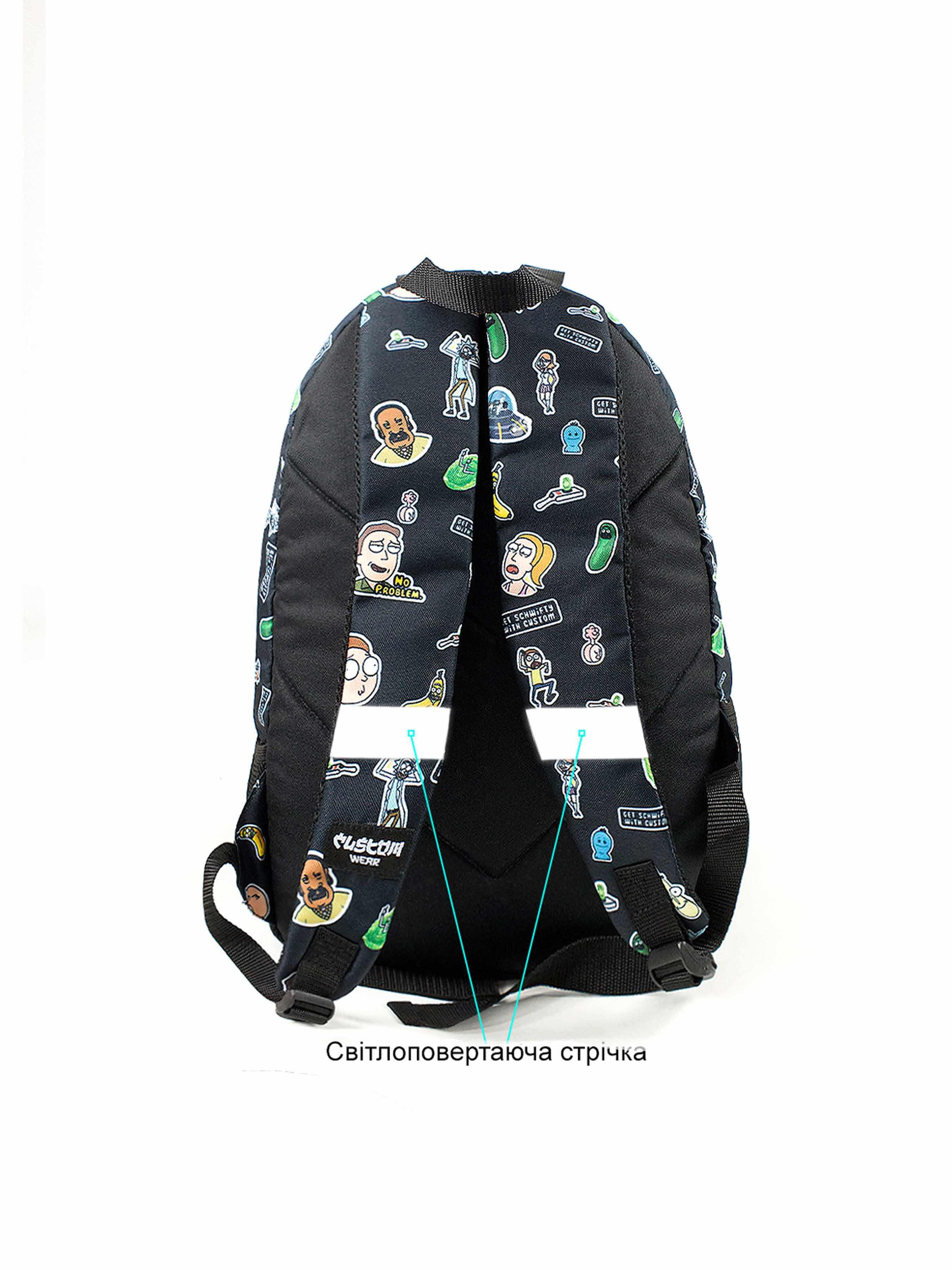 Рюкзак школьный Custom Wear Duo 2.0 Rick and Morty Black (158) - фото 2