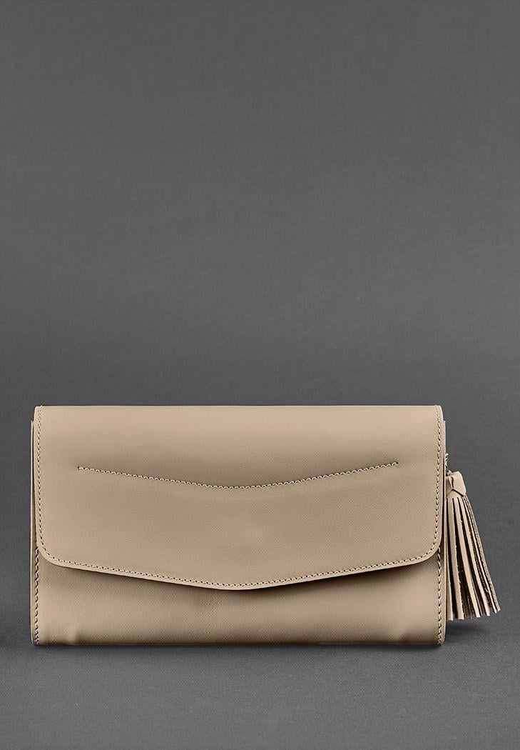 Женская сумка кожаная Элис Краст Светло-бежевый (A-028436)