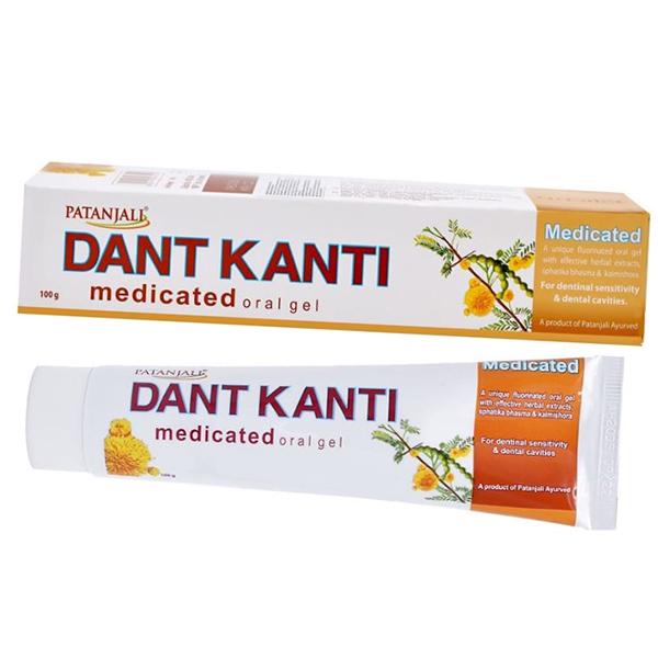 Зубная паста-гель Patanjali Dant Kanti Medicated 100 г (43635006)