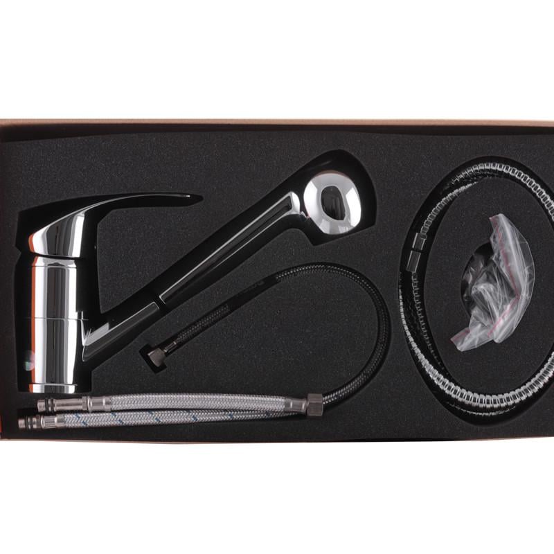 Смеситель для кухни с выдвижной лейкой Haiba Maxx 014 HB0285 из латуни Стальной Смеситель для кухни с выдвижной лейкой Haiba Maxx 014 HB0285 из латуни Стальной