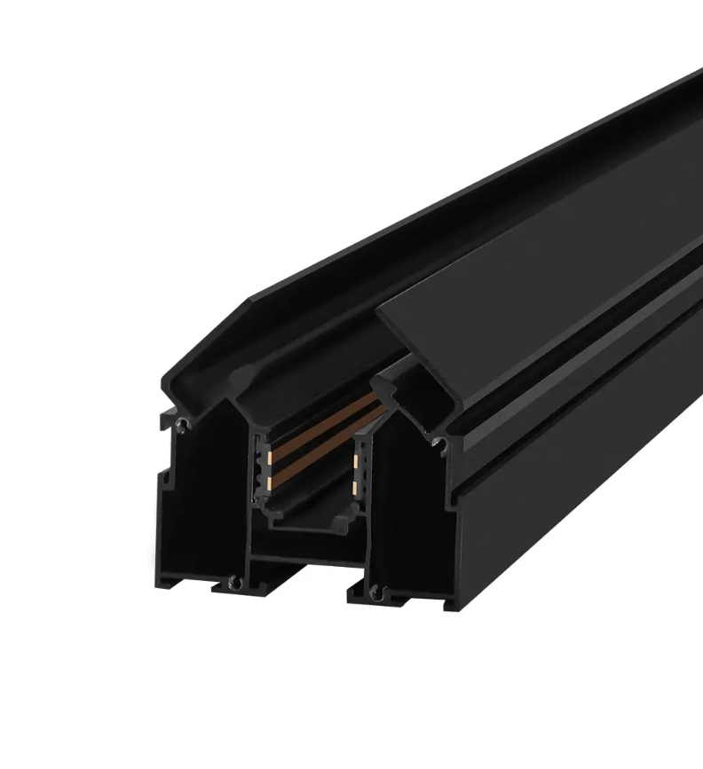 Трековий шинопровід магнітний для натяжної стелі PROFESSIONAL 1 м Чорний (e610064)