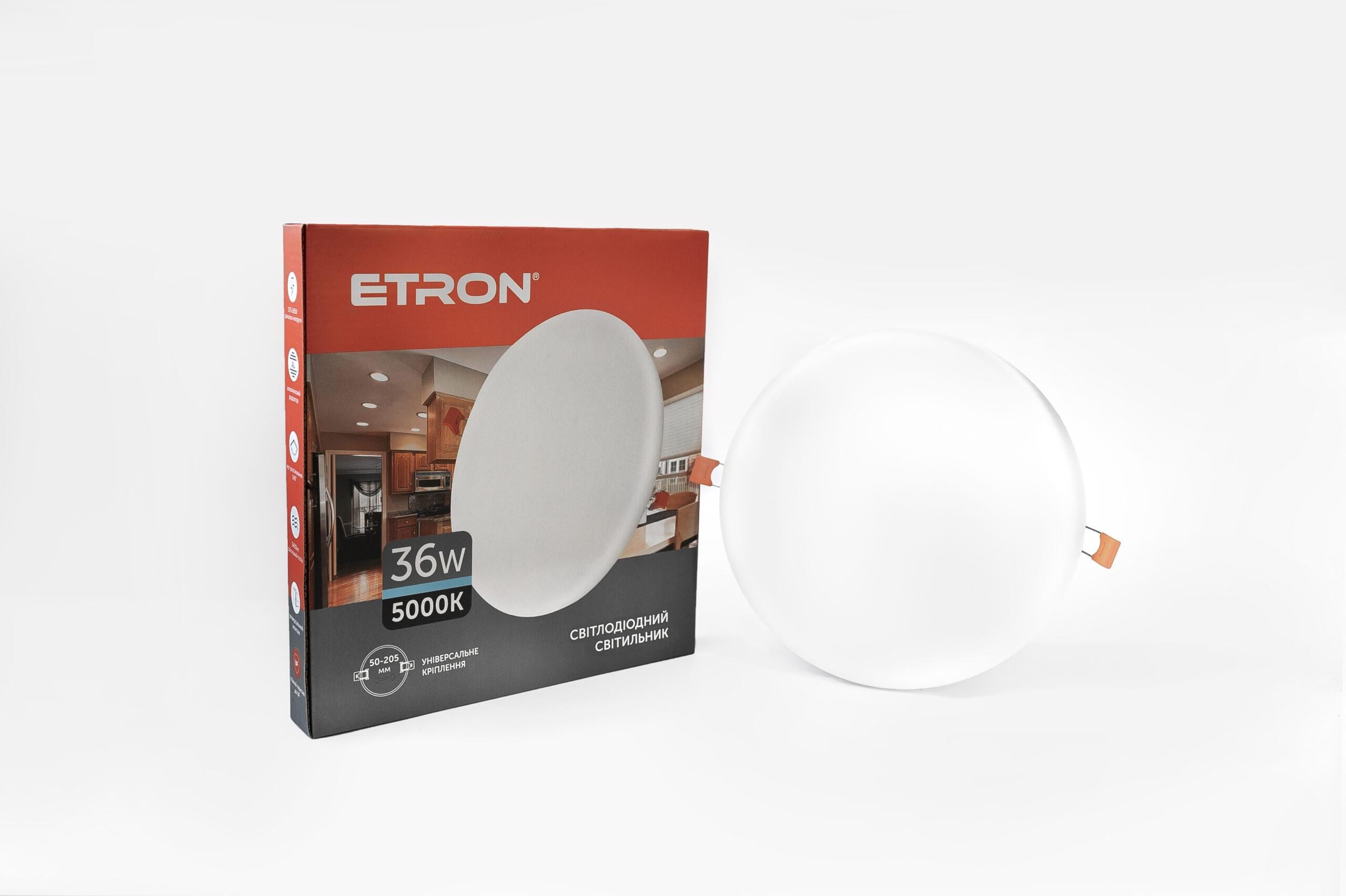 Светильник светодиодный ETRON Decor 36W 5000К ІР20 круг (1-EDP-617)
