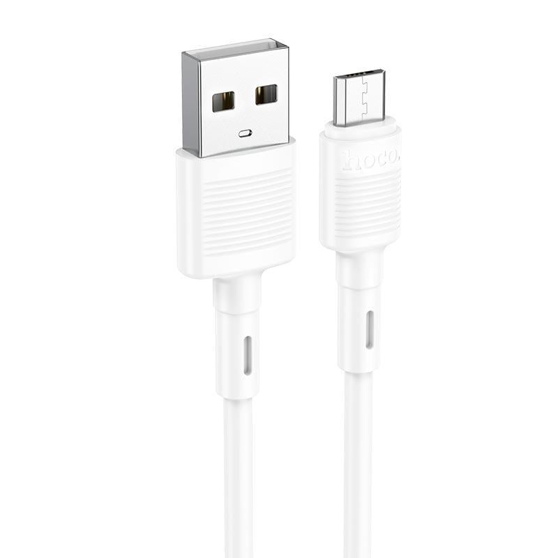 Кабель Hoco Micro USB Victory charging data cable X83 1 м 2.4A Білий - фото 1