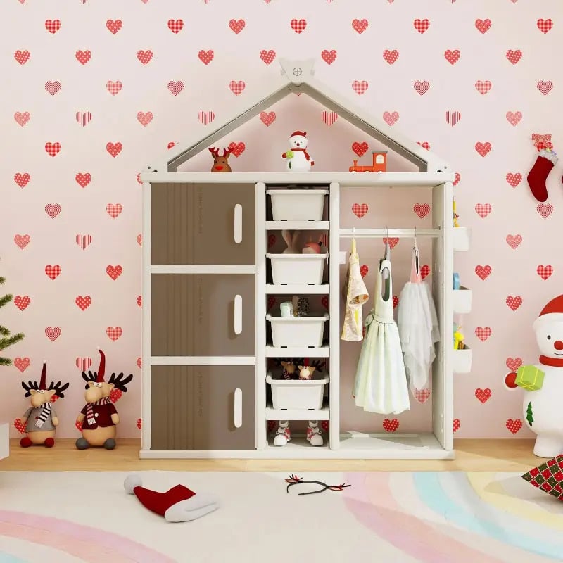 Шкаф в детскую Lumpurini Ornella с контейнерами и вешалкой (108e1f67) - фото 6