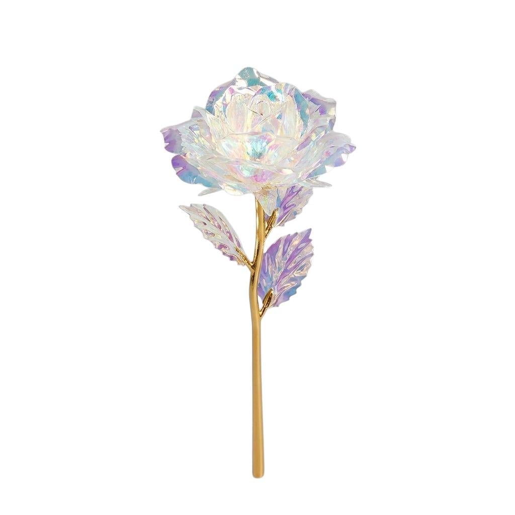 Искусственная роза 24K Galaxy Rose в подарочной коробке с подсветкой
