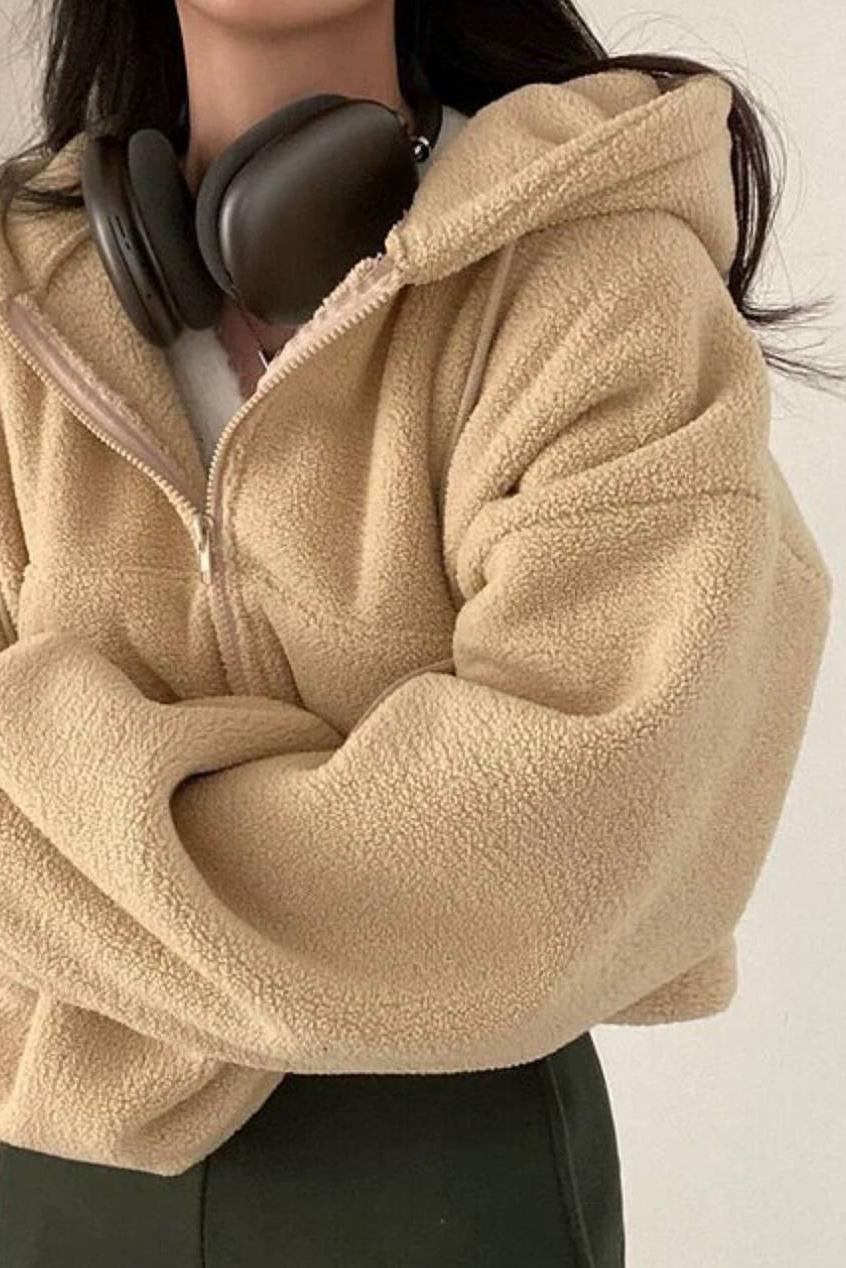 Худі жіноче тедді S-XL Бежевий (190298) Худі жіноче тедді S-XL Бежевий (190298)