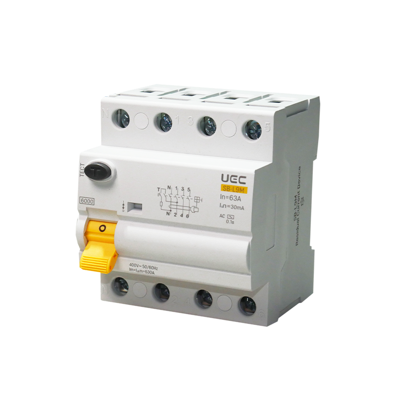 Пристрій захисного відключення UEC SB-L9M 4P 63A 30мА тип AC (RCCB61-4-063-030-AC)