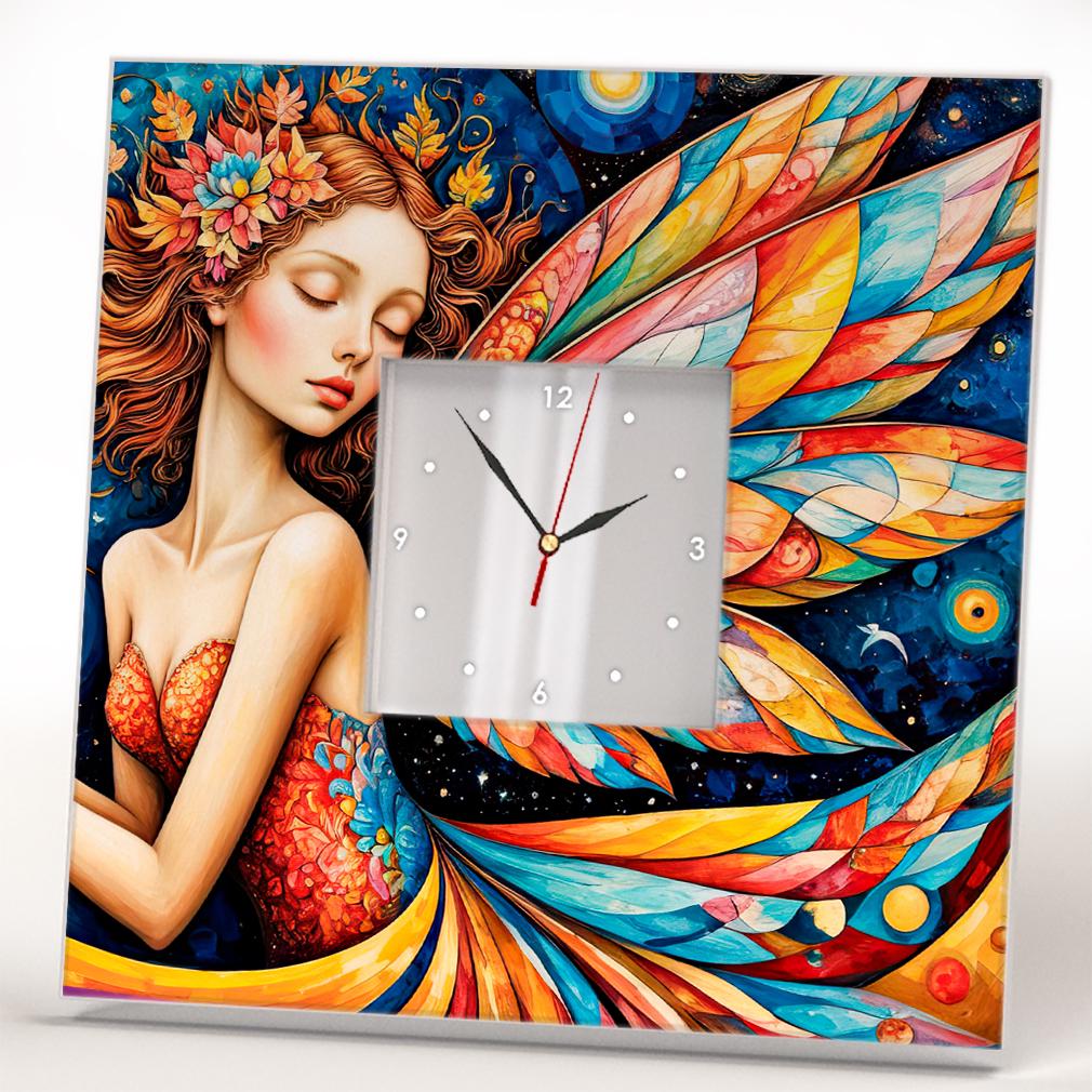 Часы Сказочная девушка фея 260x260 мм (C04655)