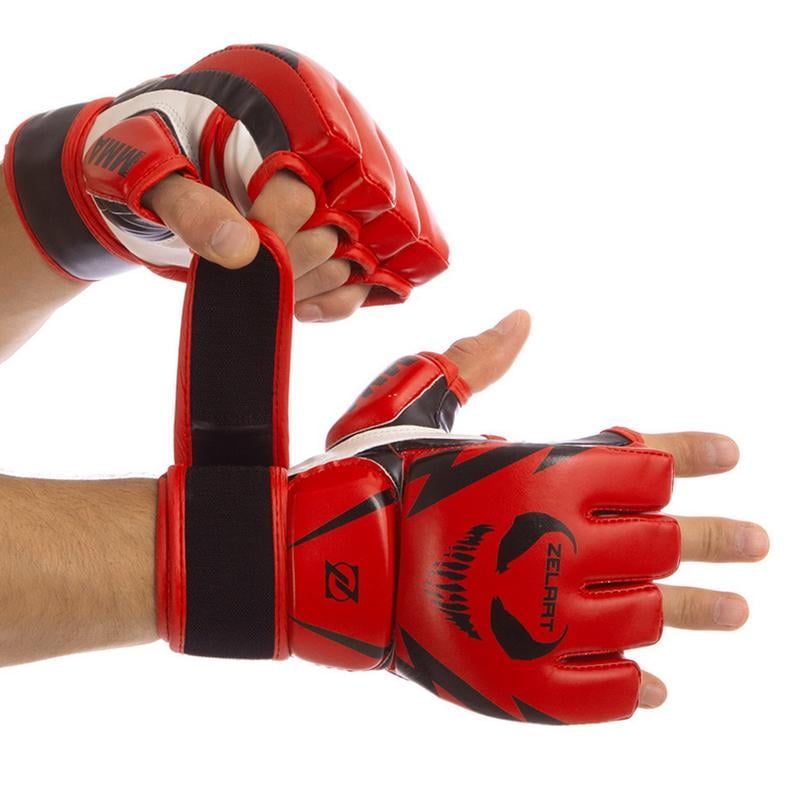 Перчатки MMA Zelart BO-1374 M Красный/Черный (37363153)
