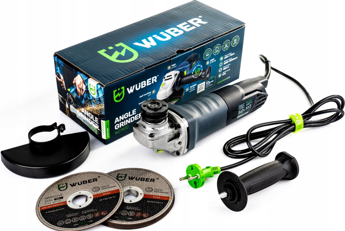 Болгарка Wuber 1500 Вт 125 мм 6 дисков (31458327)