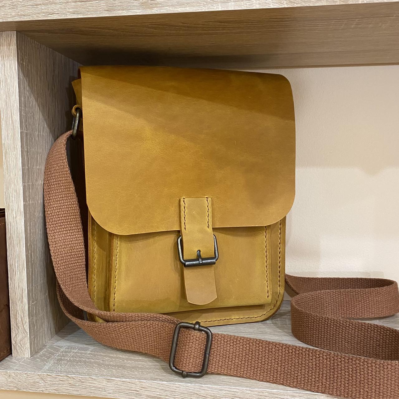 Сумка мужская кожаная через плечо Stedley Crossbody Песочный (2391136891)