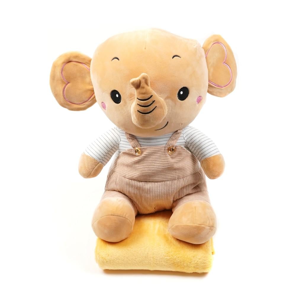 Іграшка-плед Слонік 3в1 50 см Бежевий (801945) - фото 1 Іграшка-плед Слонік 3в1 50 см Бежевий (801945) - фото 1