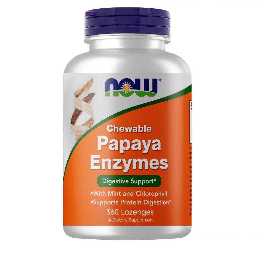 Натуральна добавка NOW Papaya Enzymes 360 жувальних таб. (4509)