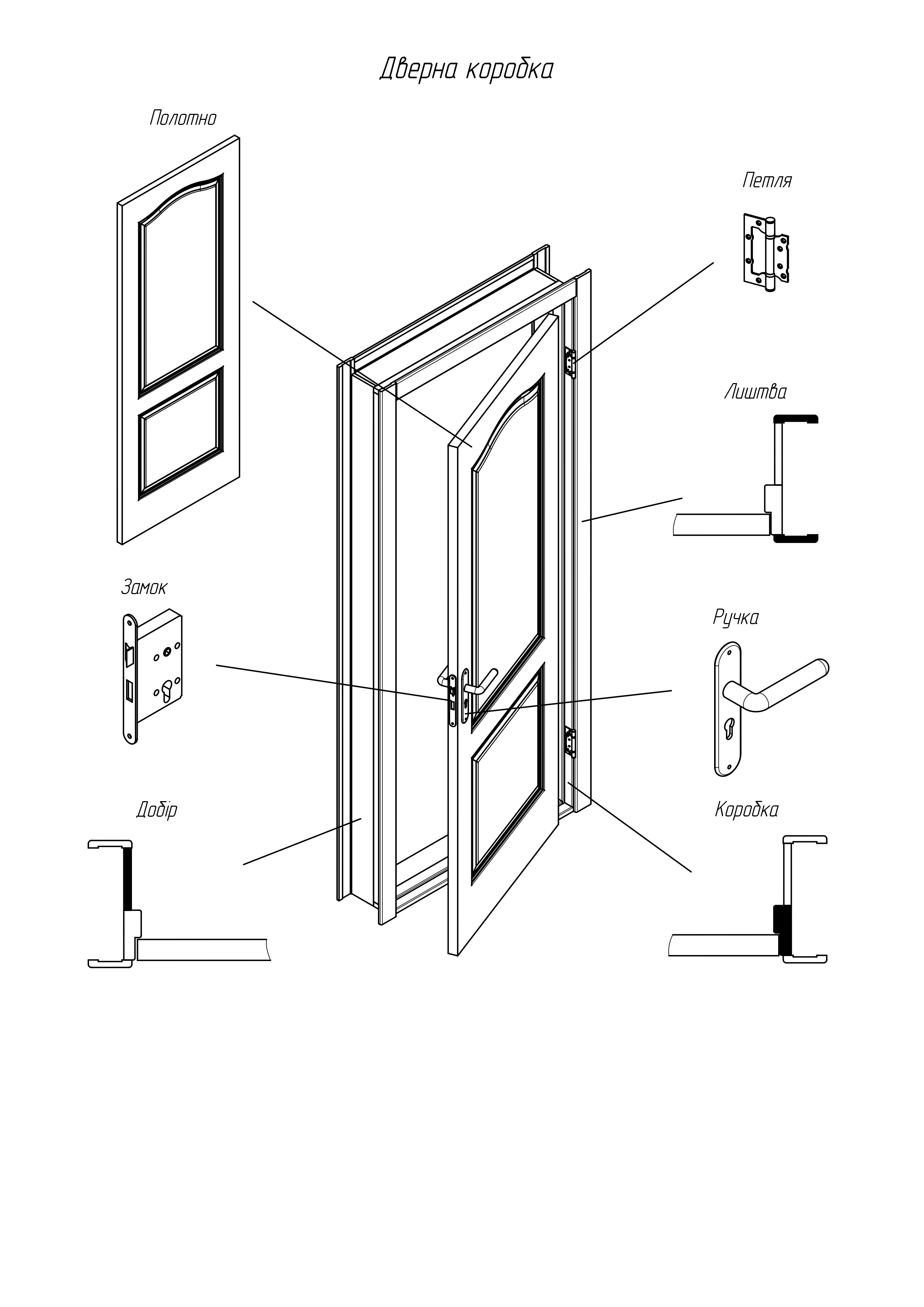 Дверне полотно ЛЕКОН BASIC без покриття 600 мм - фото 2