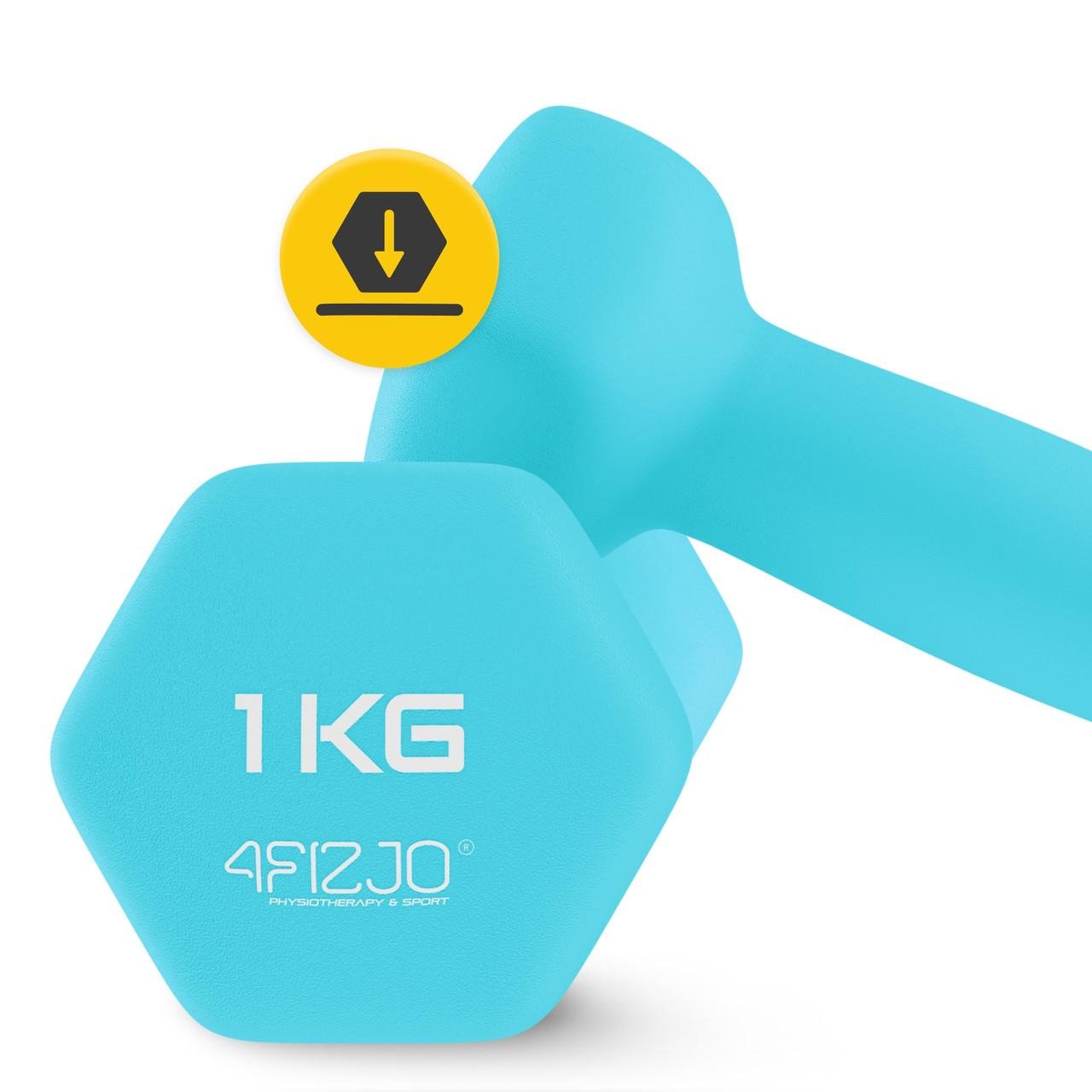 Гантели виниловые 4fizjo Classic 2 шт. по 1 кг (P-5907739311955) - фото 5