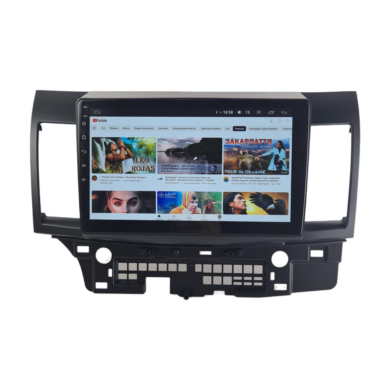 Автомагнитола для Mitsubishi Lancer 10 2008-2015 7862 8 ядер/4G/DSP/CarPlay/Android/QLED (М-МЛ-10-Т6)