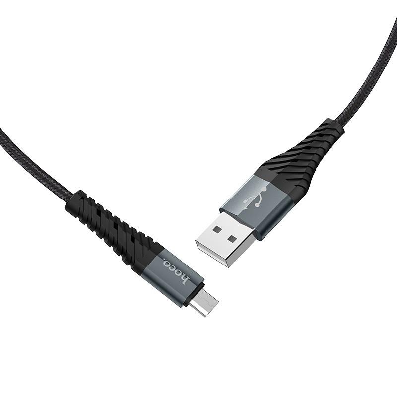 Кабель дата Hoco X38 Cool Micro USB 1 м Black (00000034570_1) - фото 2