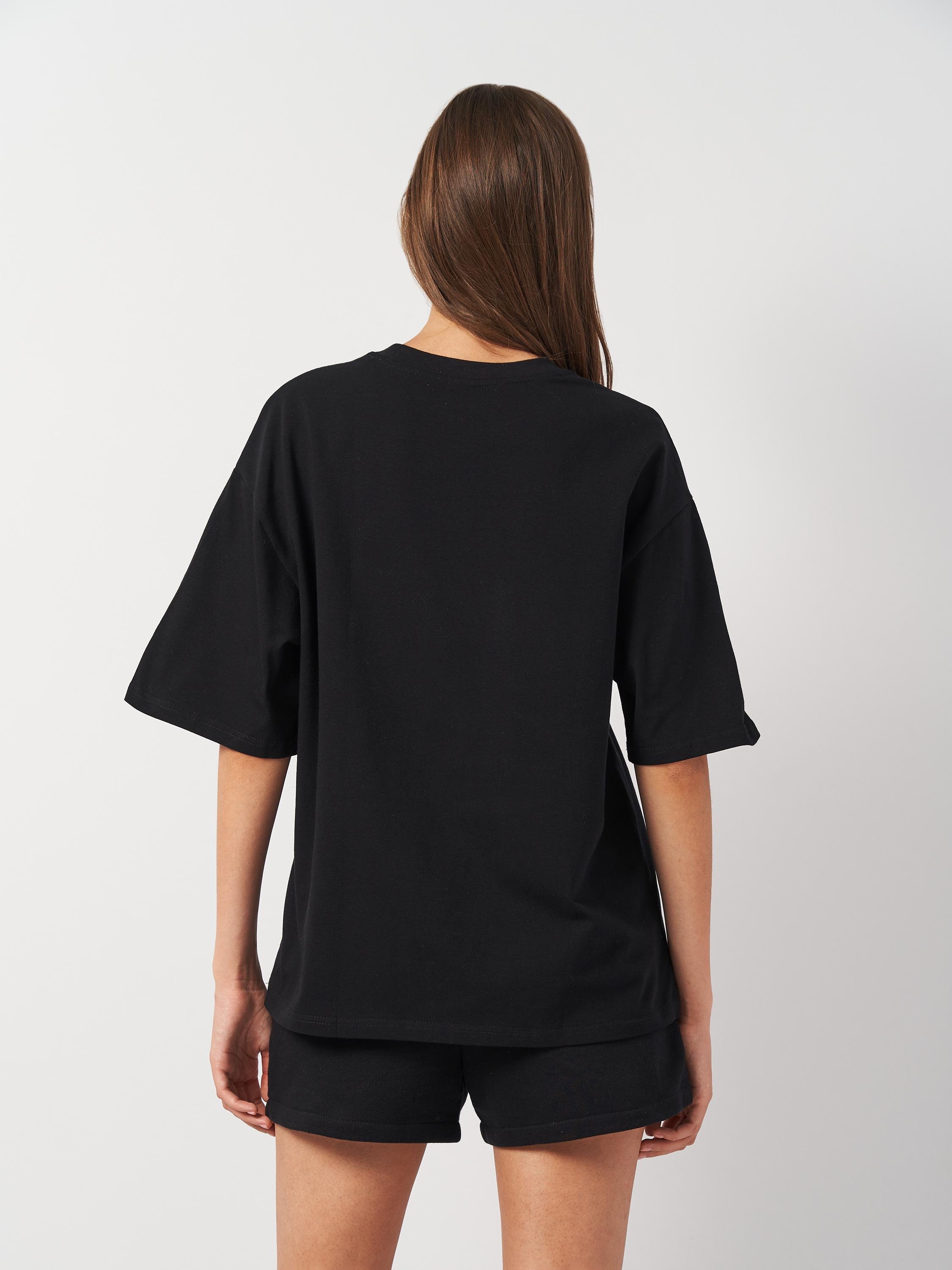 Футболка женская оверсайз ROZA 231105 S Черный (4824005697227) - фото 9 Футболка женская оверсайз ROZA 231105 S Черный (4824005697227) - фото 9