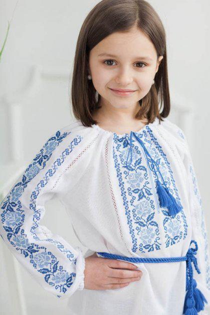 Вышиванка для девочки Скиба СК4071 140 см Белый
