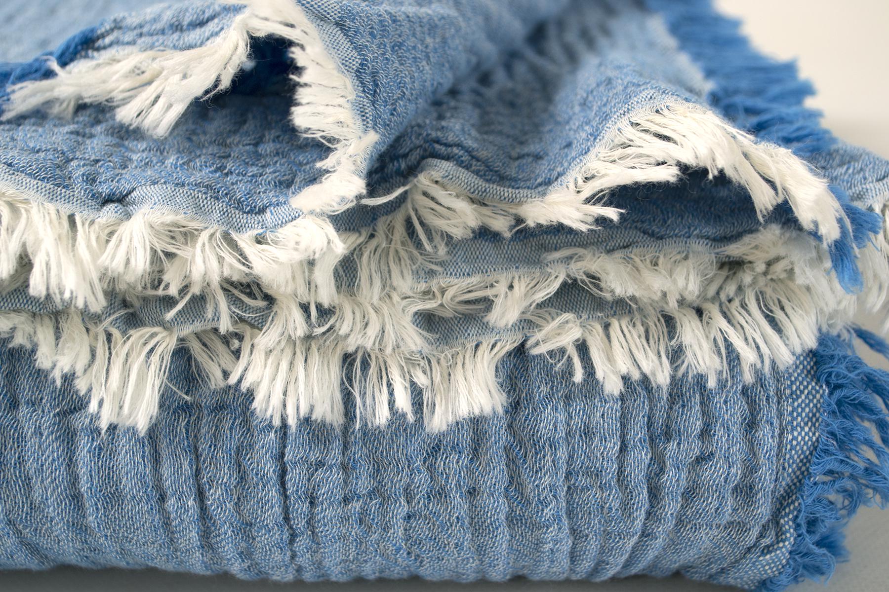 Покривало Lotus Home Larna Muslin 160x200 см Blue (svt-2000022344272) - фото 3 Покривало Lotus Home Larna Muslin 160x200 см Blue (svt-2000022344272) - фото 3