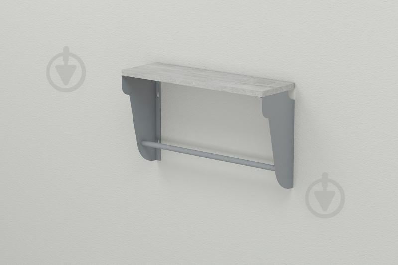 Полиця настінна Ferrum-decor Світ 300x600x150 метал Сірий ДСП Урбан Лайт 16 мм (SVI0042)