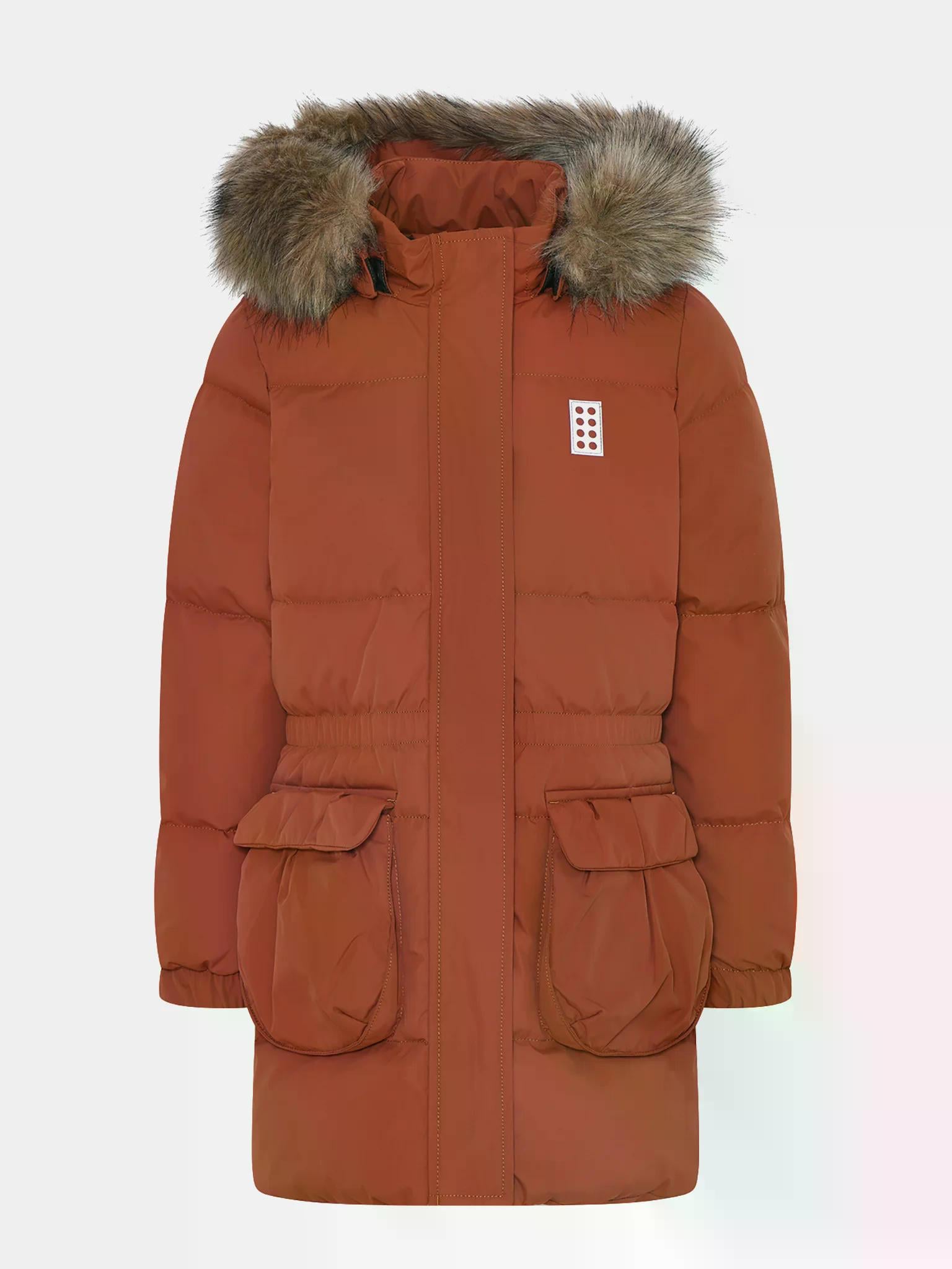 Пальто дитяче зимове пухове для дівчинки Lego Wear 104 см Коричневий (25090667)