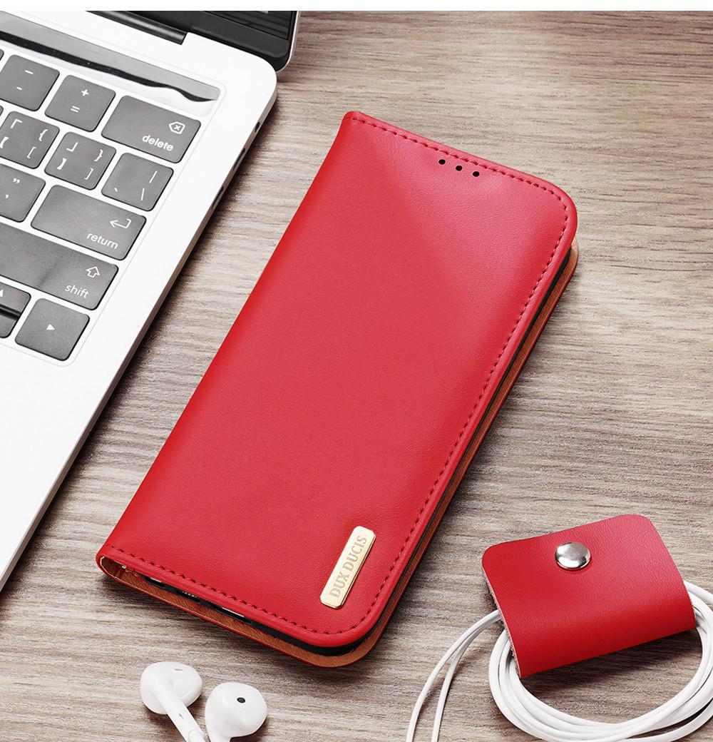 Чохол книжка Dux Ducis Hivo RFID Blocking з кишенею для візиток для Samsung Galaxy S24 Ultra Red