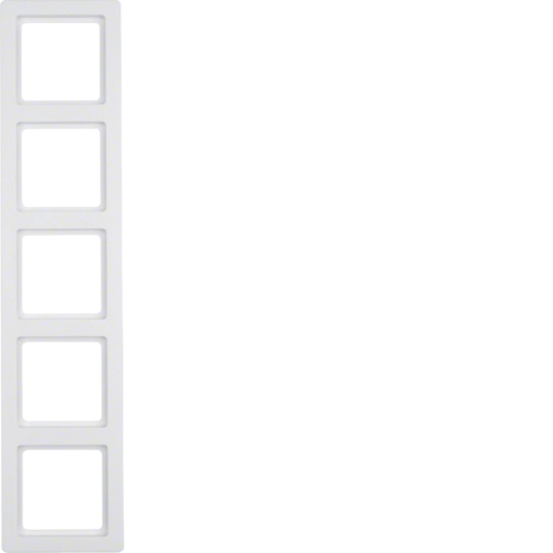 Рамка Berker Q.1 пятиместная Полярная белизна (10156089)