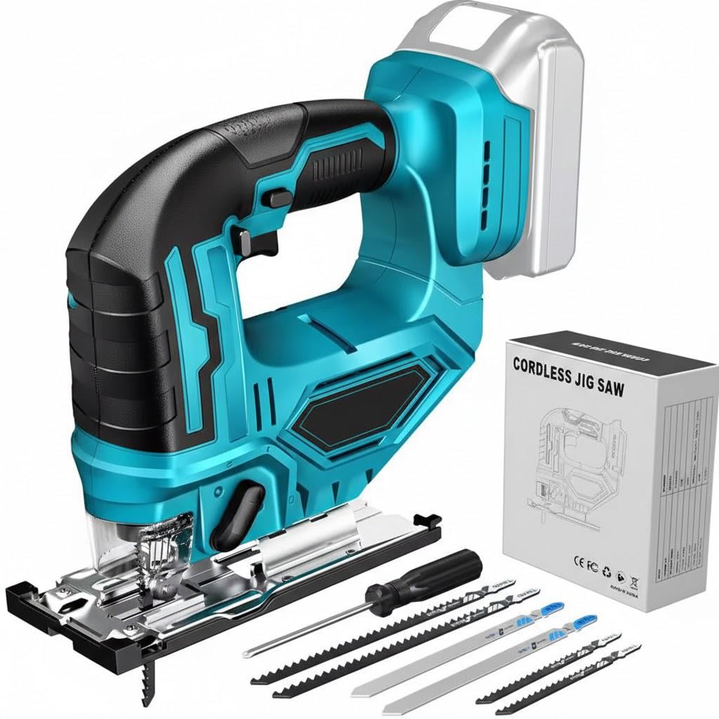 Електролобзик бездротовий Ecarke 750 W сумісний з акумуляторами Makita 18 V (32156204)