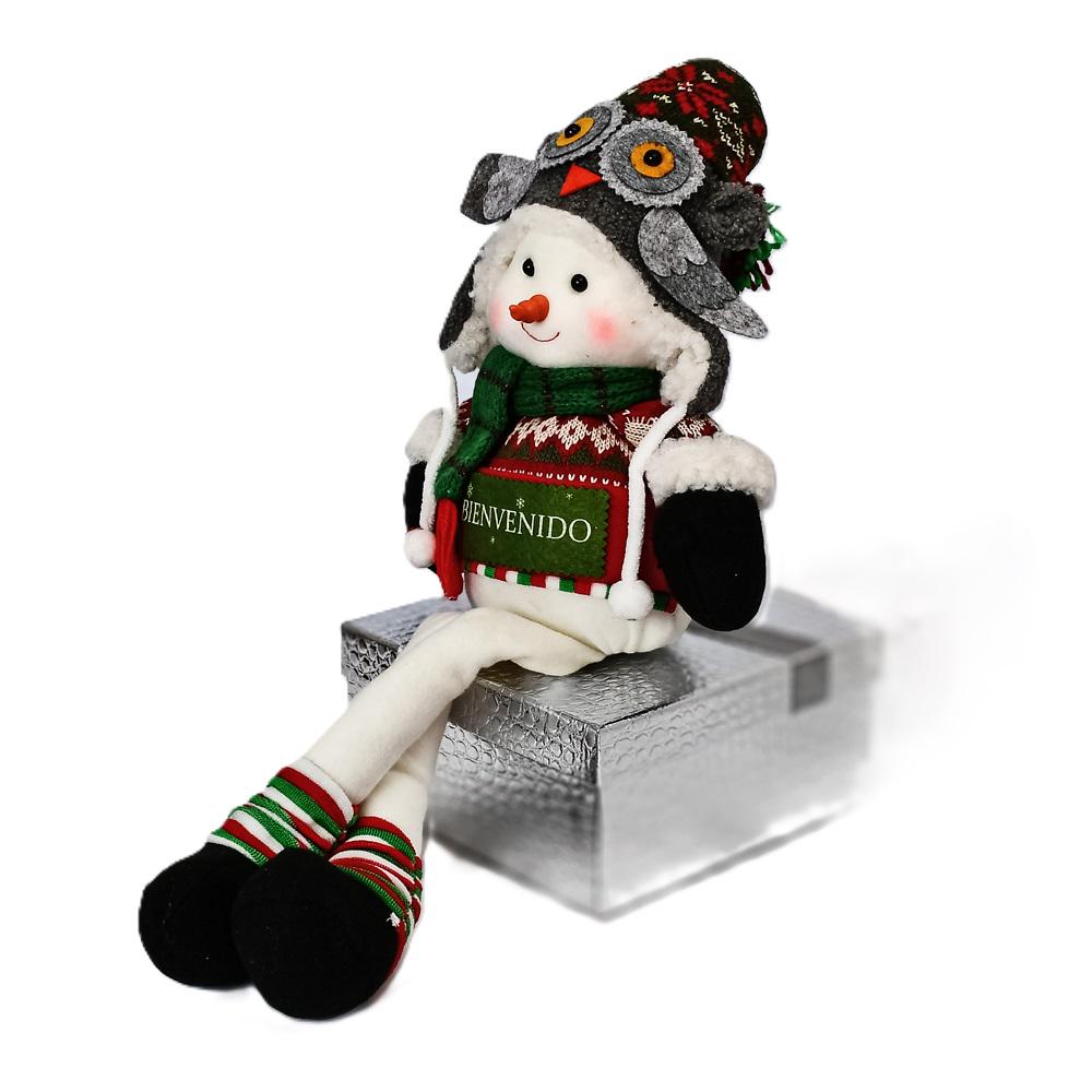 Фигура новогодняя Snowman в новогоднем наряде для декора помещения 50 см (608050)
