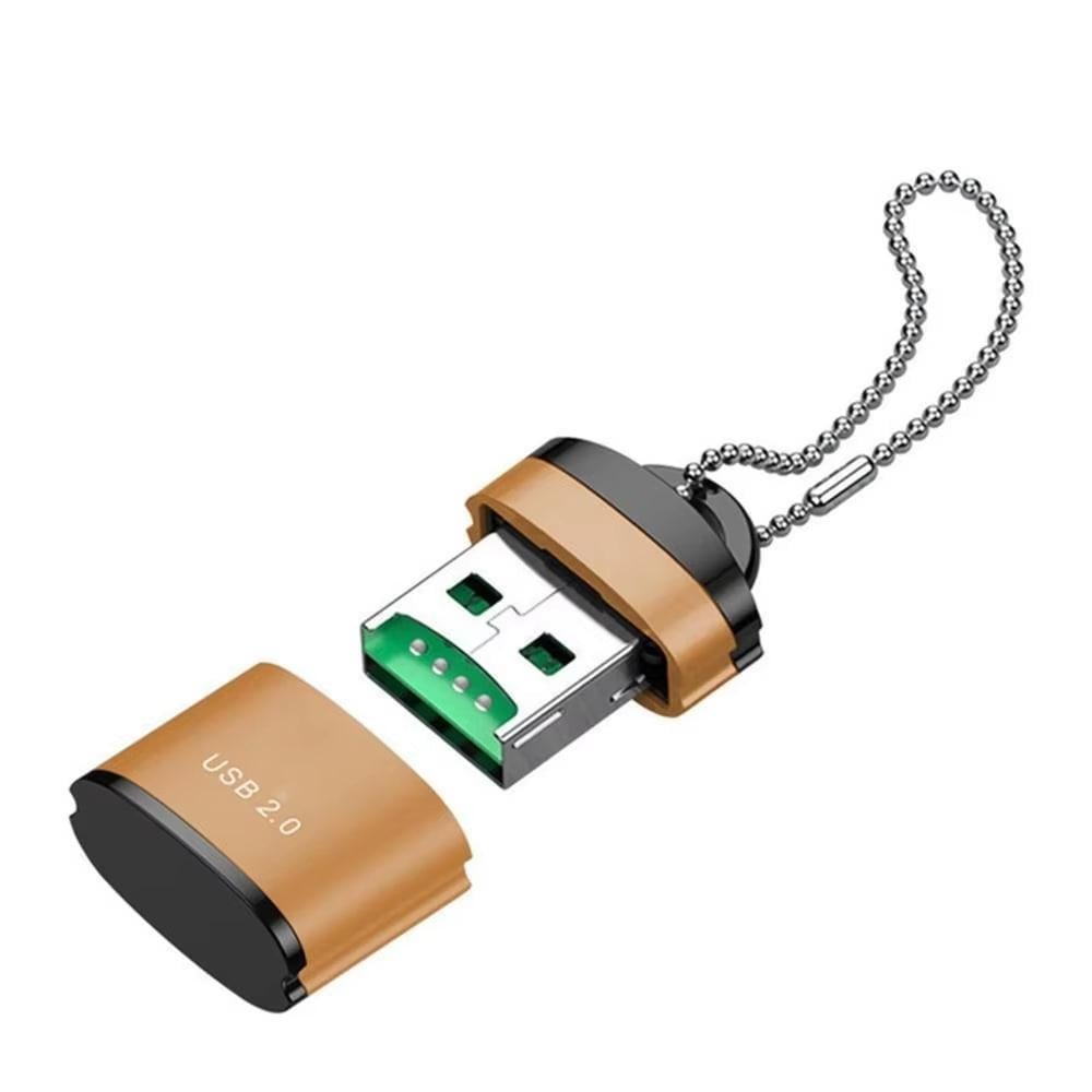 Картридер для micro-SD USB2.0 Золотистый (KR-GOLD)
